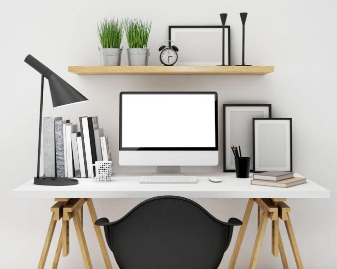 2018 de Aangepaste Moderne lijst van het bureau houten witte bureau