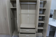 Custom Made Luxury Particle Board Wardrobe With Pipe Clothes Hanger Strong Nail Holding