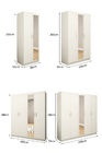 Moisture Proof Particle Board Wardrobe Cabinets with mirror For Commercial Office Building