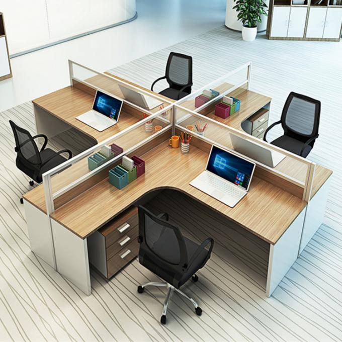 De moderne stijlmelamine zag houten uitvoerend het werkstationbureau van het bureaupersoneel van de fabriek van China het directe verkopen onder ogen